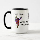 アマチュア無線のハムレットの呼出符号の引用文のマグ マグカップ (左)
