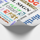 アマチュア無線の単語のコラージュのギフト用包装紙はそれをカスタマイズ! ラッピングペーパー (角)