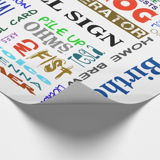 アマチュア無線の単語のコラージュのギフト用包装紙はそれをカスタマイズ! ラッピングペーパー (角)