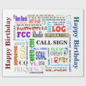 アマチュア無線の単語のコラージュのギフト用包装紙はそれをカスタマイズ! ラッピングペーパー (フラット)