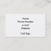 アマチュア無線の名刺 名刺 (裏面)