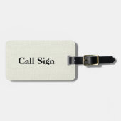アマチュア無線の呼出符号の荷物のラベル ラゲッジタグ (正面横)