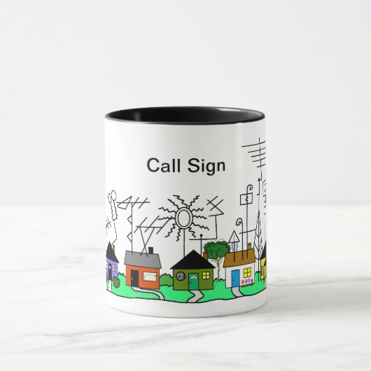 アマチュア無線の通りのマグは それをカスタマイズ! マグカップ (中央)