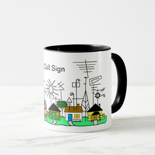 アマチュア無線の通りのマグは それをカスタマイズ! マグカップ (正面右)