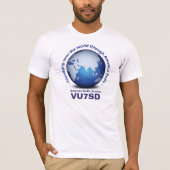 アマチュア無線のTシャツ[アジア]を通した友情 Tシャツ (正面)