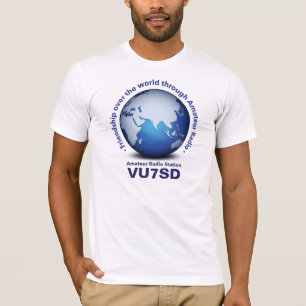 アマチュア無線のTシャツ[アジア]を通した友情 Tシャツ