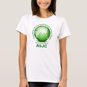 アマチュア無線のTシャツ[アジア]を通した友情 Tシャツ