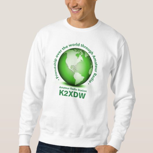 アマチュア無線のTシャツ[米国]を通した友情 スウェットシャツ (正面)