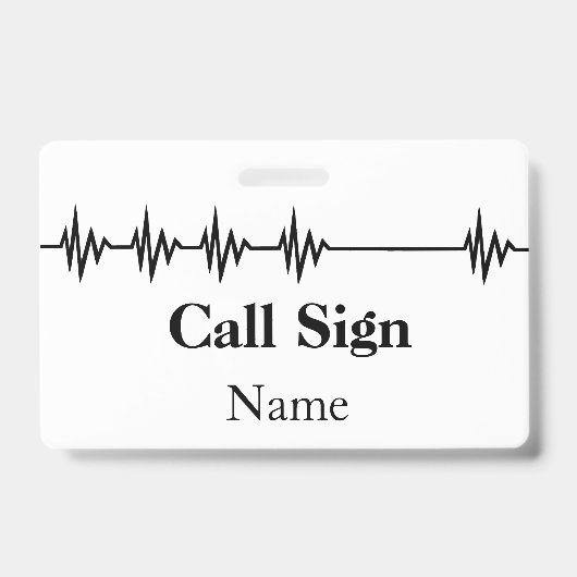 アマチュア無線はバッジの一流の呼出符号、等をカスタマイズ バッジ (表面)