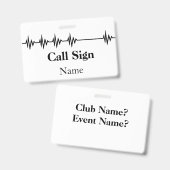 アマチュア無線はバッジの一流の呼出符号、等をカスタマイズ バッジ (表裏)