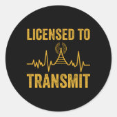 アマチュア無線を送信するHam無線 ラウンドシール (正面)