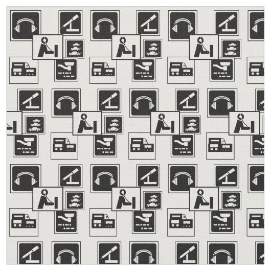 アマチュア無線アイコンは生地をタイルを張りました ファブリック (クローズアップ)