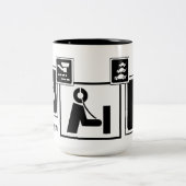 アマチュア無線アイコンマグは呼出符号をカスタマイズ ツートーンマグカップ (中央)