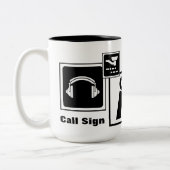 アマチュア無線アイコンマグは呼出符号をカスタマイズ ツートーンマグカップ (左)