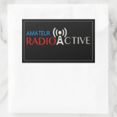 アマチュア無線アクティブ 長方形シール (バッグ)