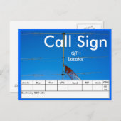 アマチュア無線アンテナQSL ポストカード (正面/裏面)