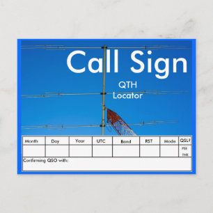 アマチュア無線アンテナQSL ポストカード