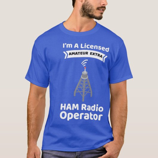 アマチュア無線オペレおもしろいータHam無線アマチュア Tシャツ (正面)