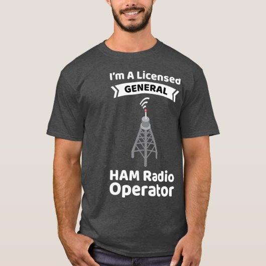 アマチュア無線オペレおもしろいータHam Radio General Tシャツ (正面)
