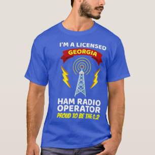 アマチュア無線オペレおもしろいータHam Radio Georgia Tシャツ