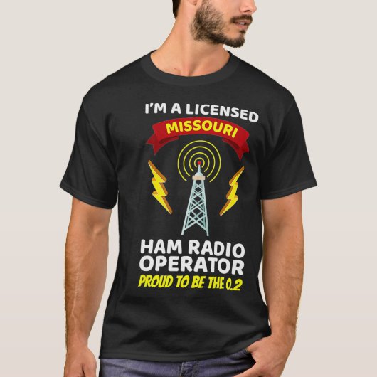 アマチュア無線オペレおもしろいータHam Radio Missouri Tシャツ (正面)