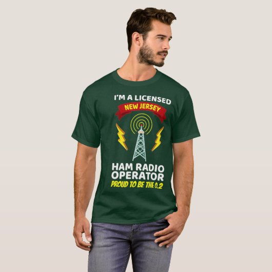 アマチュア無線オペレおもしろいータHam Radio New Tシャツ (正面フル)