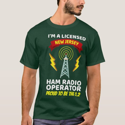 アマチュア無線オペレおもしろいータHam Radio New Tシャツ (正面)