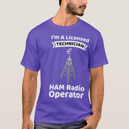 アマチュア無線オペレおもしろいータHam Radio Tシャツ (正面)