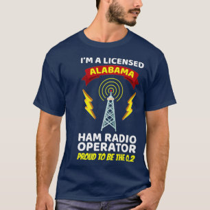 アマチュア無線オペレーおもしろいターハムラジオアラバマ Tシャツ