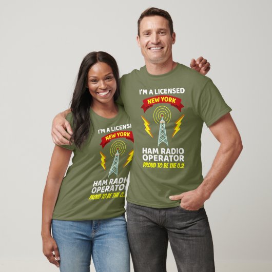 アマチュア無線オペレーおもしろいターハムラジオニューヨーク Tシャツ (ユニセックス)