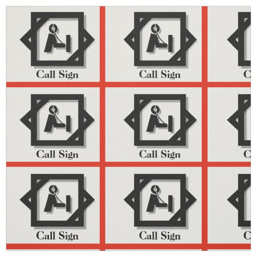 アマチュア無線オペレータアイコンは呼出符号の生地をカスタマイズ ファブリック (見本)