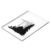 アマチュア無線オペレータシルエットのノート ノートブック (左側)