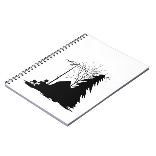 アマチュア無線オペレータシルエットのノート ノートブック (左側)