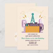 アマチュア無線オペレーターの誕生日 招待状 (正面/裏面)