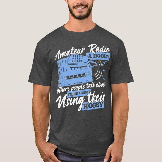 アマチュア無線デザインHAM無線局用 Tシャツ (正面)