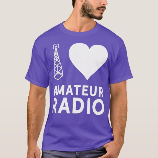 アマチュア無線ハムサービスオペレーター愛してる Tシャツ (正面)