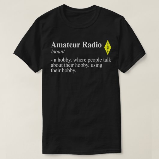 アマチュア無線定義 Tシャツ (デザイン正面)