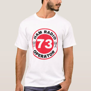 アマチュア無線操縦士73シャツHam Radio Red Tシャツ