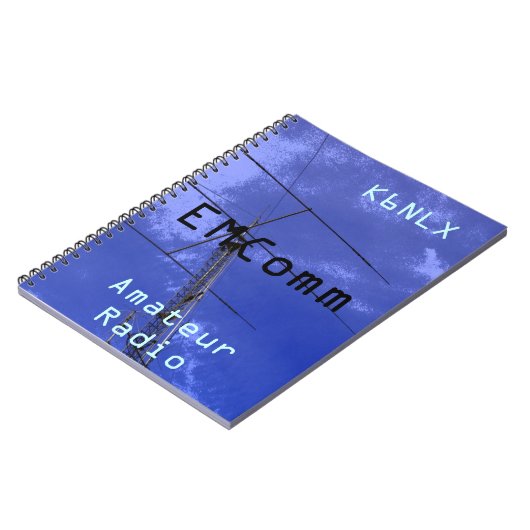 アマチュア無線通話の署名EMComm ノートブック (左側)