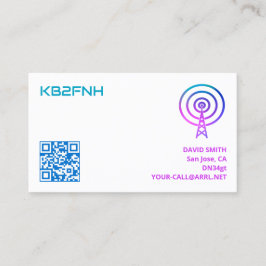 アマチュア無線通話サインカスタムカードQRコード 名刺