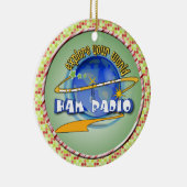 アマチュア無線-あなたの世界を探検して下さい セラミックオーナメント (右)
