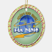 アマチュア無線-あなたの世界を探検して下さい セラミックオーナメント (左)