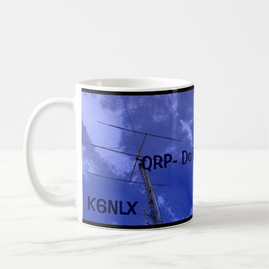 アマチュア無線QRPとコールサインMug 2 コーヒーマグカップ (左)