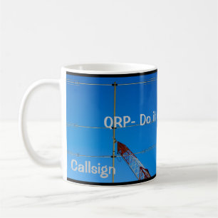 アマチュア無線QRPとコールサインMug 3 コーヒーマグカップ