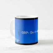 アマチュア無線QRPとCallsign Mug コーヒーマグカップ (正面左)