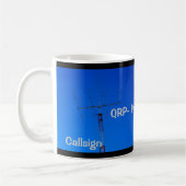 アマチュア無線QRPとCallsign Mug コーヒーマグカップ (左)