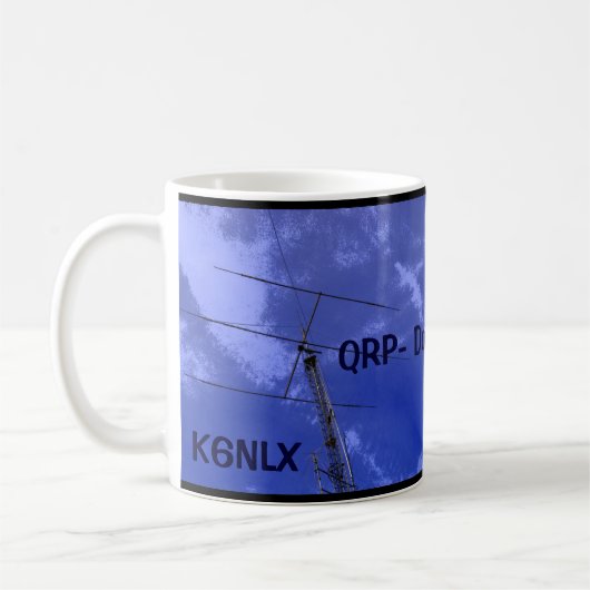 アマチュア無線QRPとCallsign Mug コーヒーマグカップ (左)