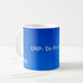 アマチュア無線QRPとCallsign Mug コーヒーマグカップ (正面左)