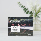 アマチュア・ハム・ラジオQSLカード・オペレーター・フロリダ ポストカード (スタンド正面)