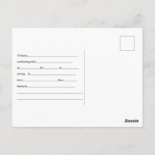 アマチュア・ハム・ラジオQSLカード・オペレーター・フロリダ ポストカード (裏面)